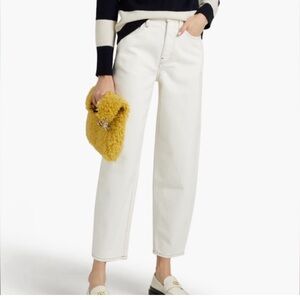 Frame Denim Le Italien Straight Leg Jeans‎ in Blanc White